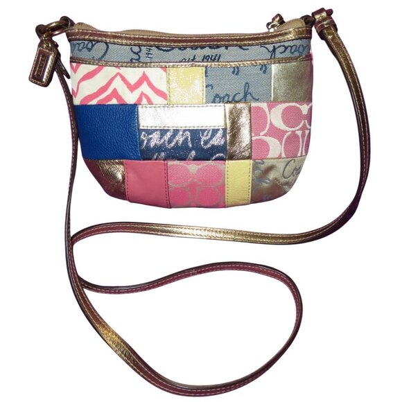 Coach Multicolor Leather & Fabric Patchwork Crossbody Bag - Picture 1 of 14